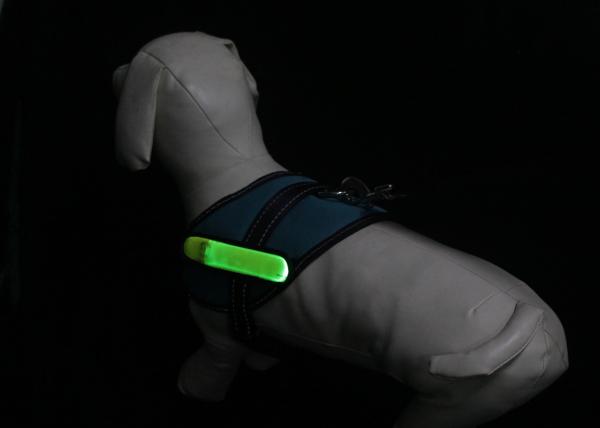 Eco - Friendly Nylon Webbing Glowing Pet Cat Safety LED Light Up Dog Harness Green