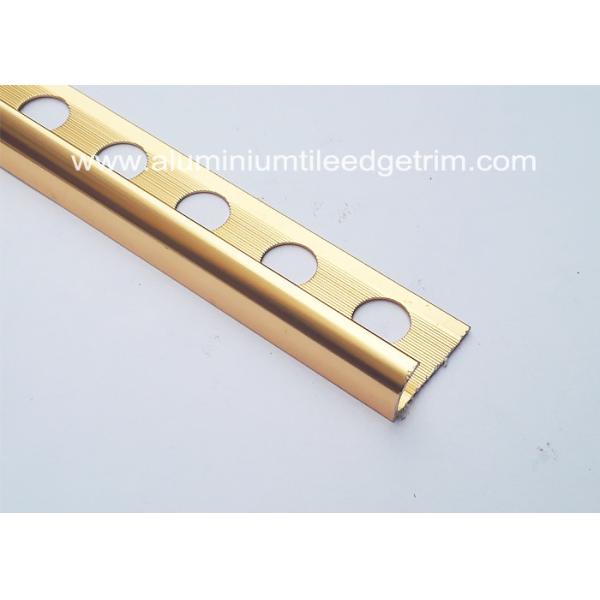 10mm Aluminium Tile Edge Trim , Anti - Oxidation Metal Trim Pieces For Tile 