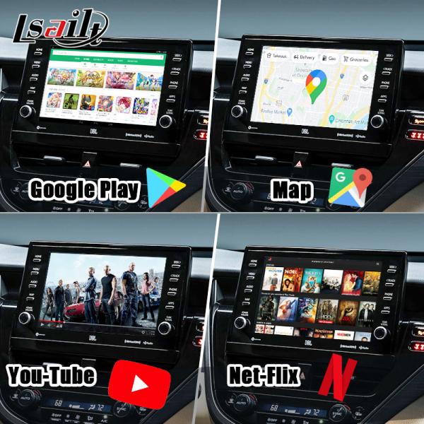 Lsailt Android 13 видеоинтерфейс для Toyota Camry 2018-2021 RAV-4, Sienna OEM Обновление экрана с Android мультимедийной системой Включает YouTube, NetFlix