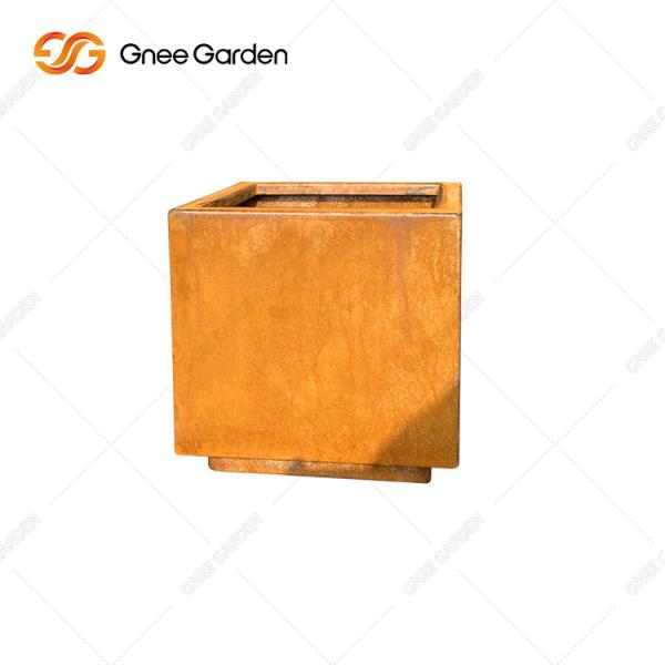 Garden Corten Steel Rustic Outdoor Metal Planters Large Square