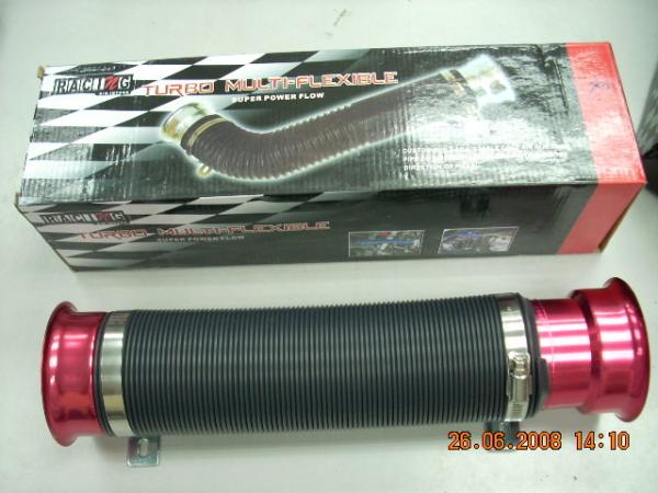 Racing Car Flexible Intake Pipe For Turbocharged Vehicle In Black / Red / Blue / Silver