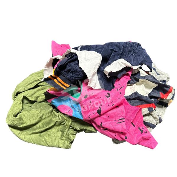 Since 1998 Mixed Colored Industrial 10Kg Rags Fabric Cotton Waste Recycled T Shirt Cotton Rags