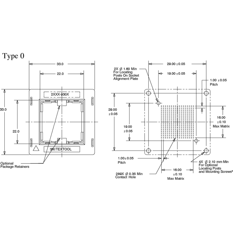 Durable 3M 2256-9357-0A-2401 BGA Burn-In Socket with Excellent Airflow and Balanced Contact Forces