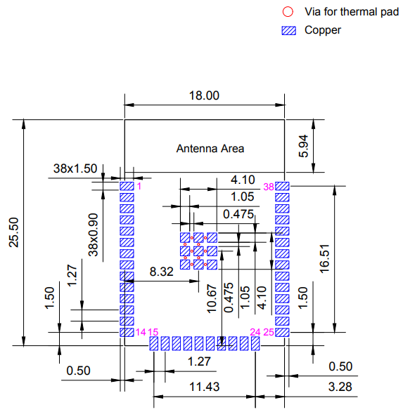 Модуль беспроводной связи 128 Мбит ESP32-WROOM-32 SPI Flash UART Mode Модули Wi-Fi