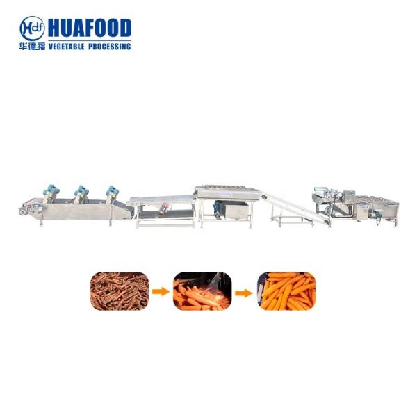 Asparagus Cutting Washing Processing Line Lemon Washing And Drying Machine Fruit Cleaning Machine