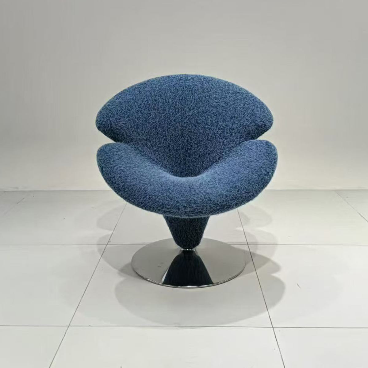Designer Eco-Friendly Fabric Revolving Flower Shaped Swivel Accent Chair for Living Room Bedroom Apartment & School Use
