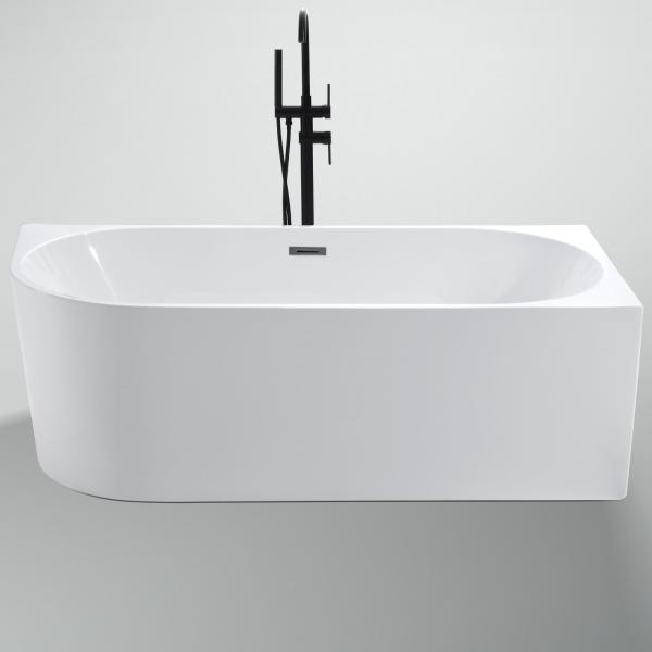 Poland White Black Colors PMMA Acrylic Freestanding Bathtub Left/Right Customization