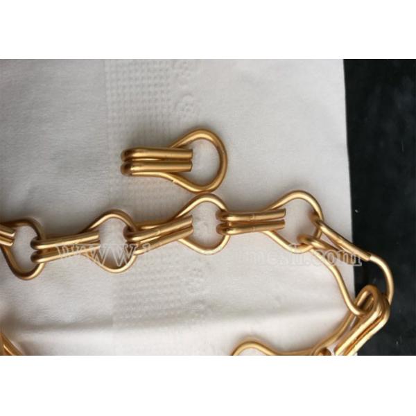 Double Hook Chain Link Fly Screen Curtain 90x210cm For Door Curtain