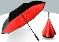 guarda-chuva invertido reverso dos adultos do Pongee 190T colorido para o tempo do brilho da chuva
