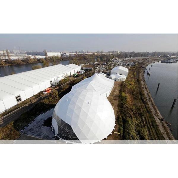 Luxury Large Glamping Tent Outdoor Geodesic Dome Tent Event Dome Outdoor With Shower Toilet, Canopy Gazebos Screen