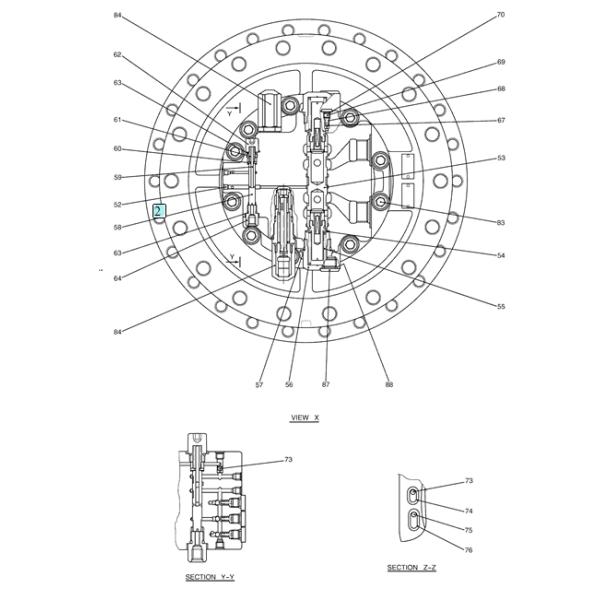 Мотор LC15V00023F1 LC15V00023F2 перемещения экскаватора KOBELCO SK350-8
