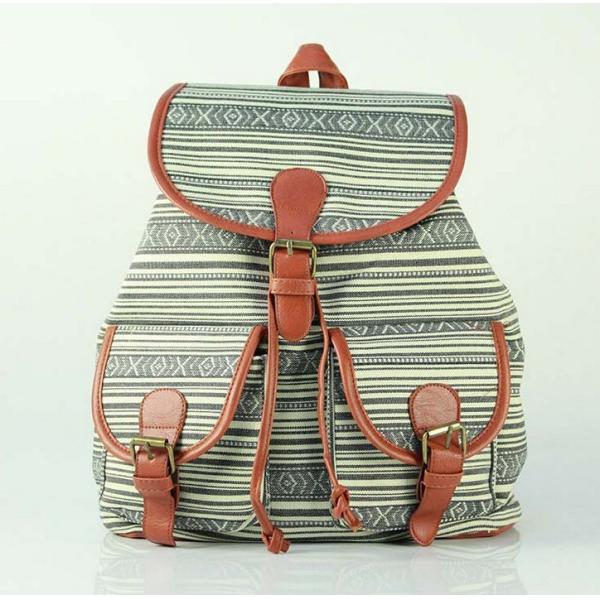 European and American summer new printing canvas backpack female