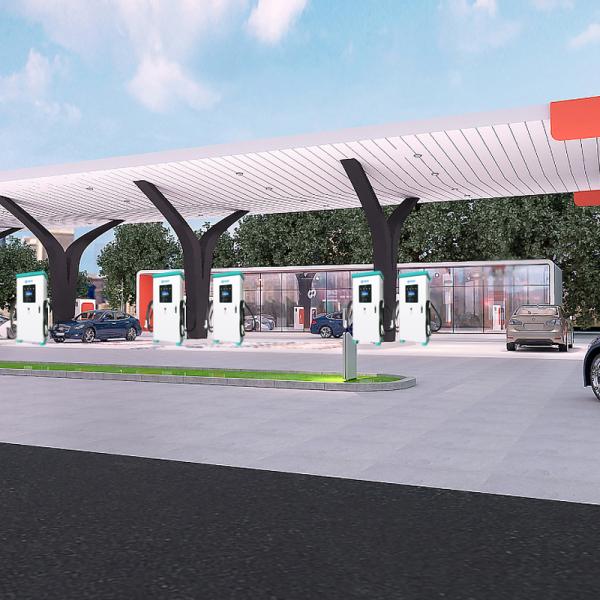 intelligent Waterproof 180kw EV Charger 2 Plugs With Ocpp 1.6