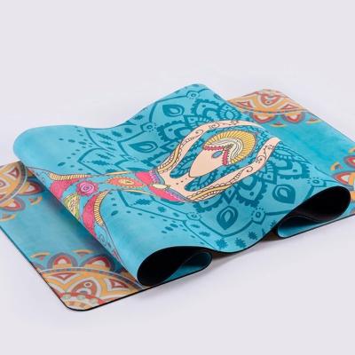Custom digital printing yoga mat, full color printing  Eco Friendly Digital Printed Suede Yoga Mat, Vivid printing