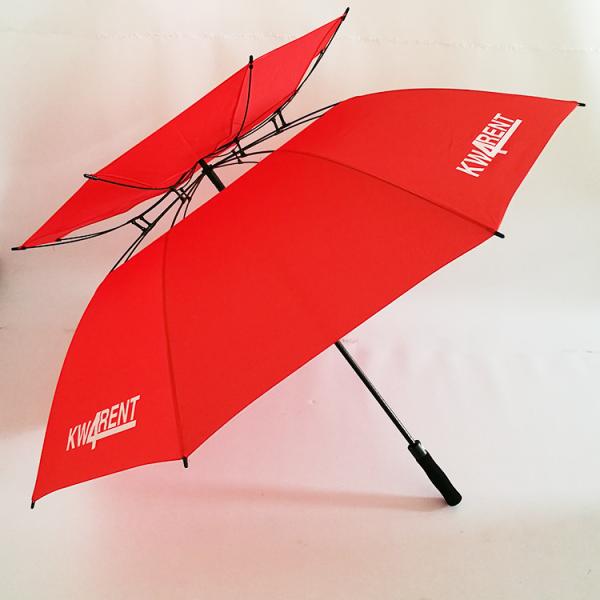 30 Inch Ventilated Golf Umbrella with Logo Printing Double-Layer and Windproof Design