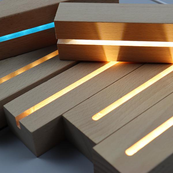 2022 Creative Solid Luminous USB Switch Base de luz noturna com controle manual do botão