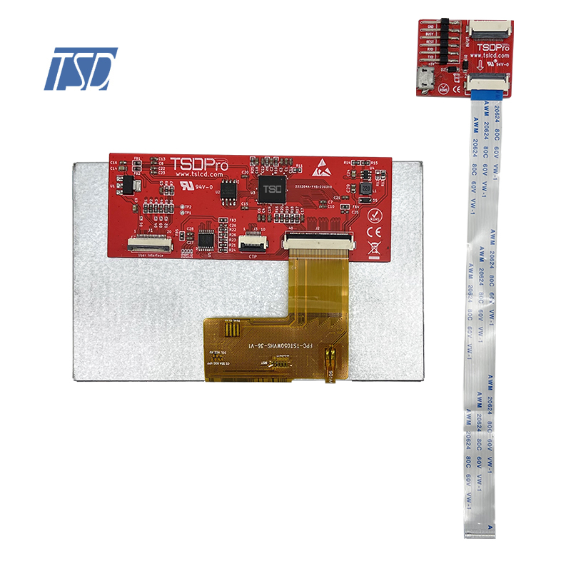 Модуль 800x480 Hmi дисплея Tft Lcd интерфейса UART емкостный 5 дюймов