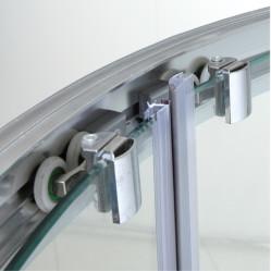 Sector aluminium shower enclosure 1000*1000 with two sliding doors and two fixed panels