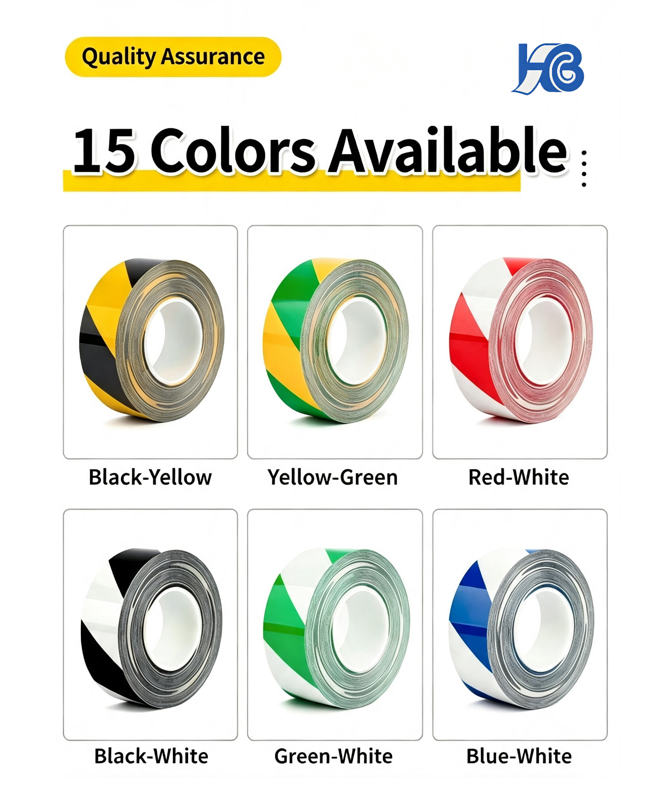 Industrial Grade PVC Marking Tape with Customizable Printing and Pressure Sensitive Adhesive