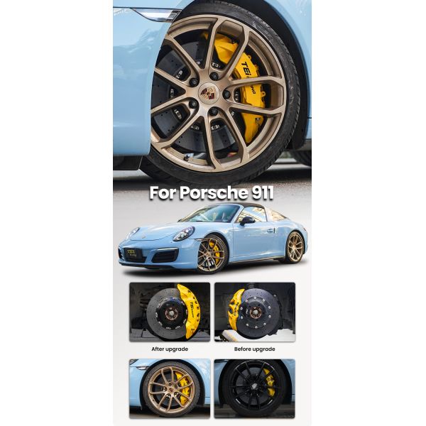 TEI S-X Front 10 Piston Brake Caliper R20 R21 R22 Disc Carbon Ceramic Brake Kit for Porsche 911 996 997 991 992