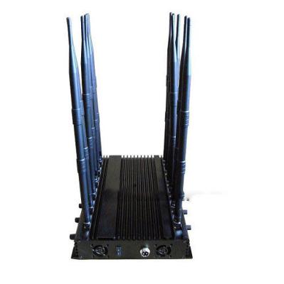 12Antennas Desktop Cell Phone GPS Jammer 30w High Power 50m Range