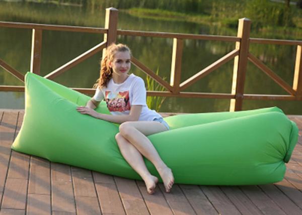 Custom Lazy Hangout Inflatable Sleeping Bag / Sofa / Banana Bag For Camping