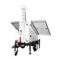 Monitoramento remoto Mobile Solar CCTV Trailer com PTZ Camera Box