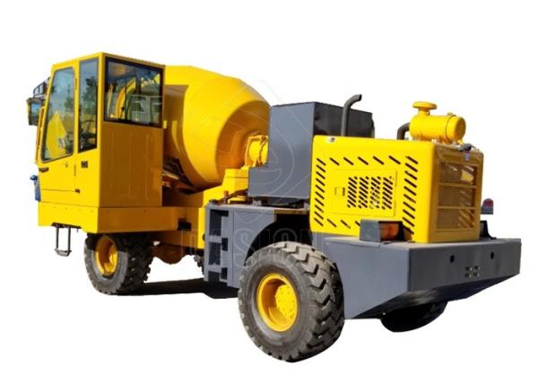 Front Discharge Mobile Self Loading Concrete Mixer Hydraulic System Heavy Duty