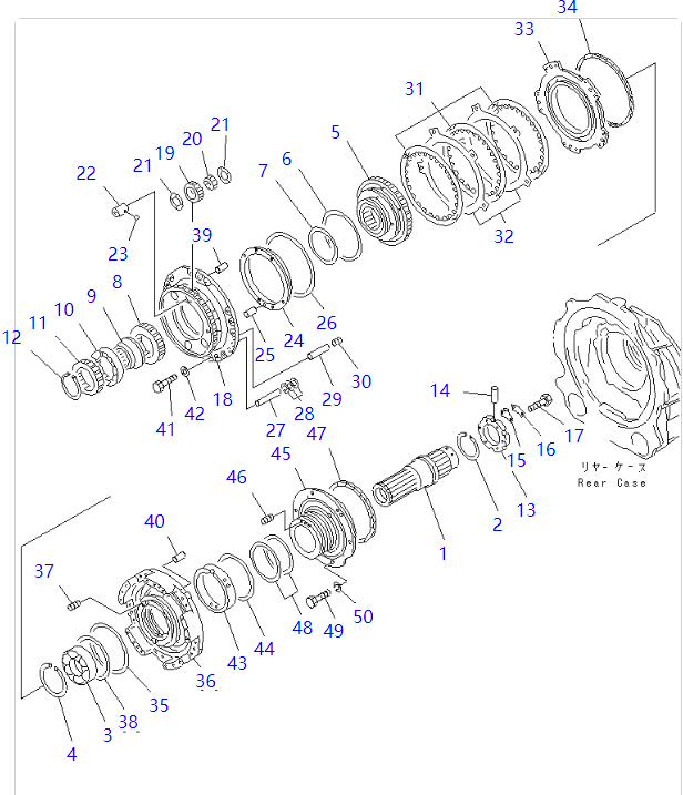 154-15-42150 1541542150 Collar KOMATSU Bulldozer Spare Parts Fitting For D85A D85E D85P