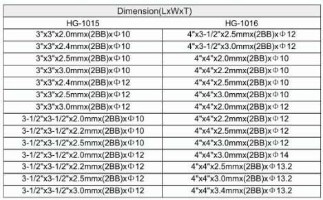 Pure Brass Flat Cabinet Door Hinges With Round Corner And Ball Bearing 3