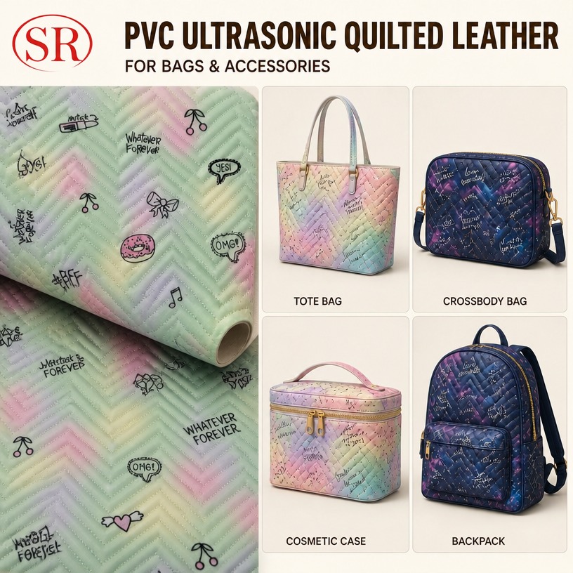 Custom Ultrasonic Quilting PVC Fabric Multiple Patterns Needleless Technology