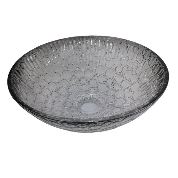 Modern Crystal Wash Basins Gradient Black Modern Glass Vessel