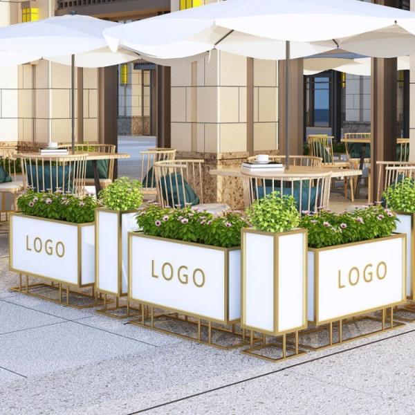 Customized Square Metal Plant Pots Outdoor Steel Rectangular Planters