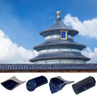 Toiture chinoise bleue de carreau de céramique vitrée pour le toit thaïlandais antique de bâtiment de temple