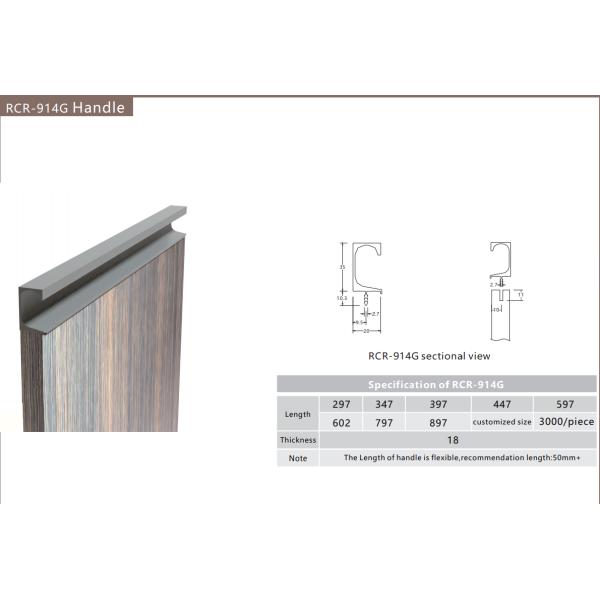 Ручки шкафа кухни ручек RCR 914 спрятанные g алюминиевые