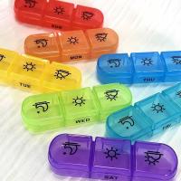 Rainbow Colored Polypropylene Medicine Packaging Boxes Plastic Pill Box (MC-1002)