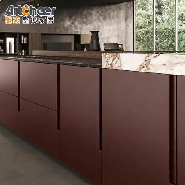 Stylish Kitchen Cabinet Furniture Set with Pull Down Basket and MDF Doors