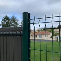 Panneau de grillage soudé par ferme de jardin clôturant le recourbement enduit par PVC en métal incurvé