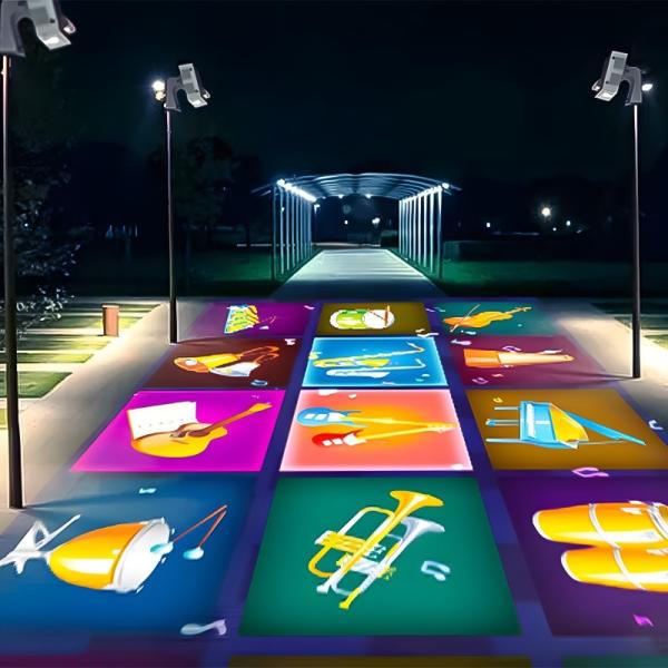 Digital Interactive Floor Projection Mapping Outdoor Lighting Interactive Floor Projector