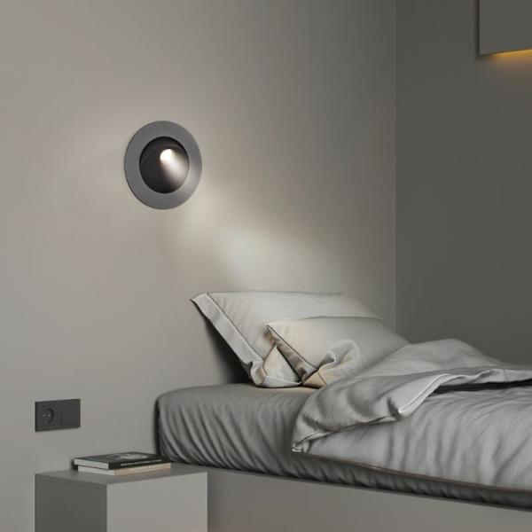 Modern adjustable 3W spot reading wall light headboard wall lights bed lamp hotel villa bedside wall lamps rotate lamp