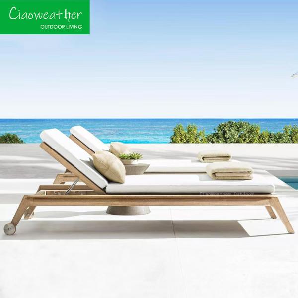 Modern Outdoor Furniture Hotel Courtyard Luxury Resort Chaise Villa Pool Lounge Chairs
