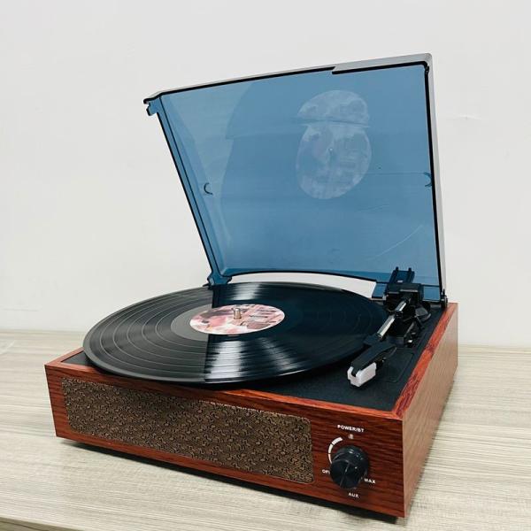 Vintage Record Player With Built In Speakers , 3 Speed Turntable With Speakers