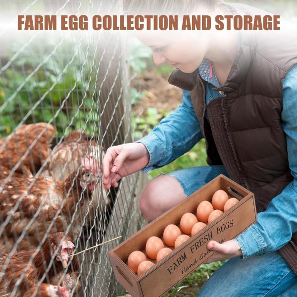 Rustic Wooden Egg Crate for 12 Fresh Eggs Stackable Customized Designs Storage Box