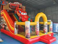 Deslizamiento inflable Los coches Deslizamientos dobles secos inflables Castillo