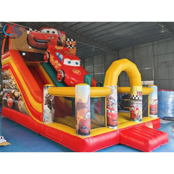 Deslizamiento inflable Los coches Deslizamientos dobles secos inflables Castillo