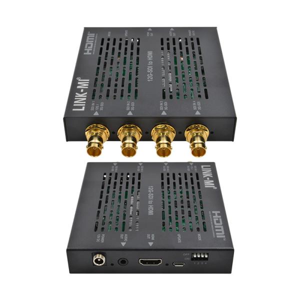 12G SDI To HDMI Converter With Audio Extraction 4K@60Hz 18Gbps