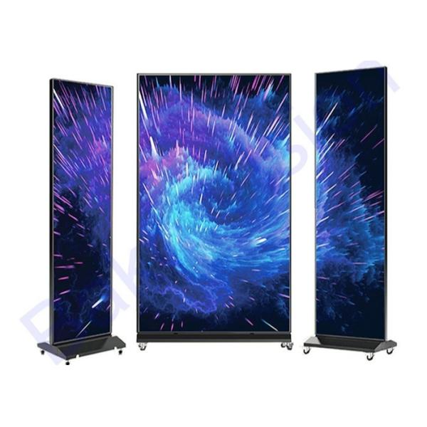 Moveable WiFi/USB/4G HD Indoor LED Poster Display with 160 Degree Viewing Angle