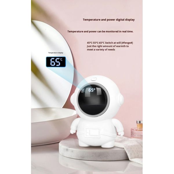 USB Rechargeable Hand Warmer with Digital Display and Overheat Protection for Household Use