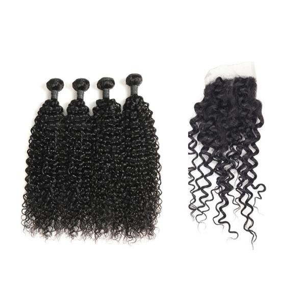 18 Inch 4 Bundles Of Malaysian Virgin Hair Extensions No Tangle Customized Density