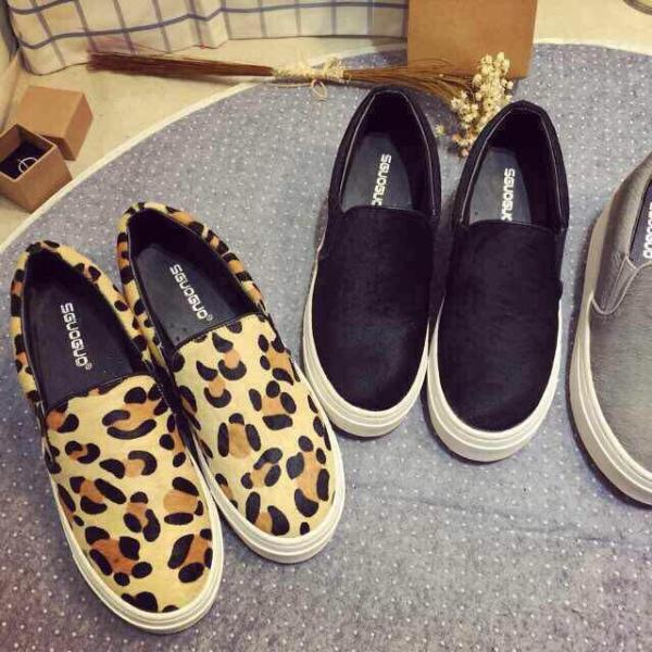 2015 Lastest Fashion Women's Sport shoes Sneakers Casual Leopard Print Genuine